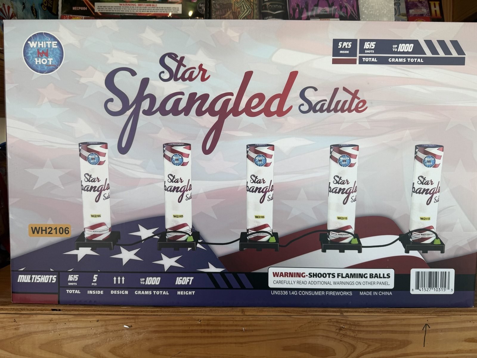 Star Spangled Salute fireworks, 1,615 shots