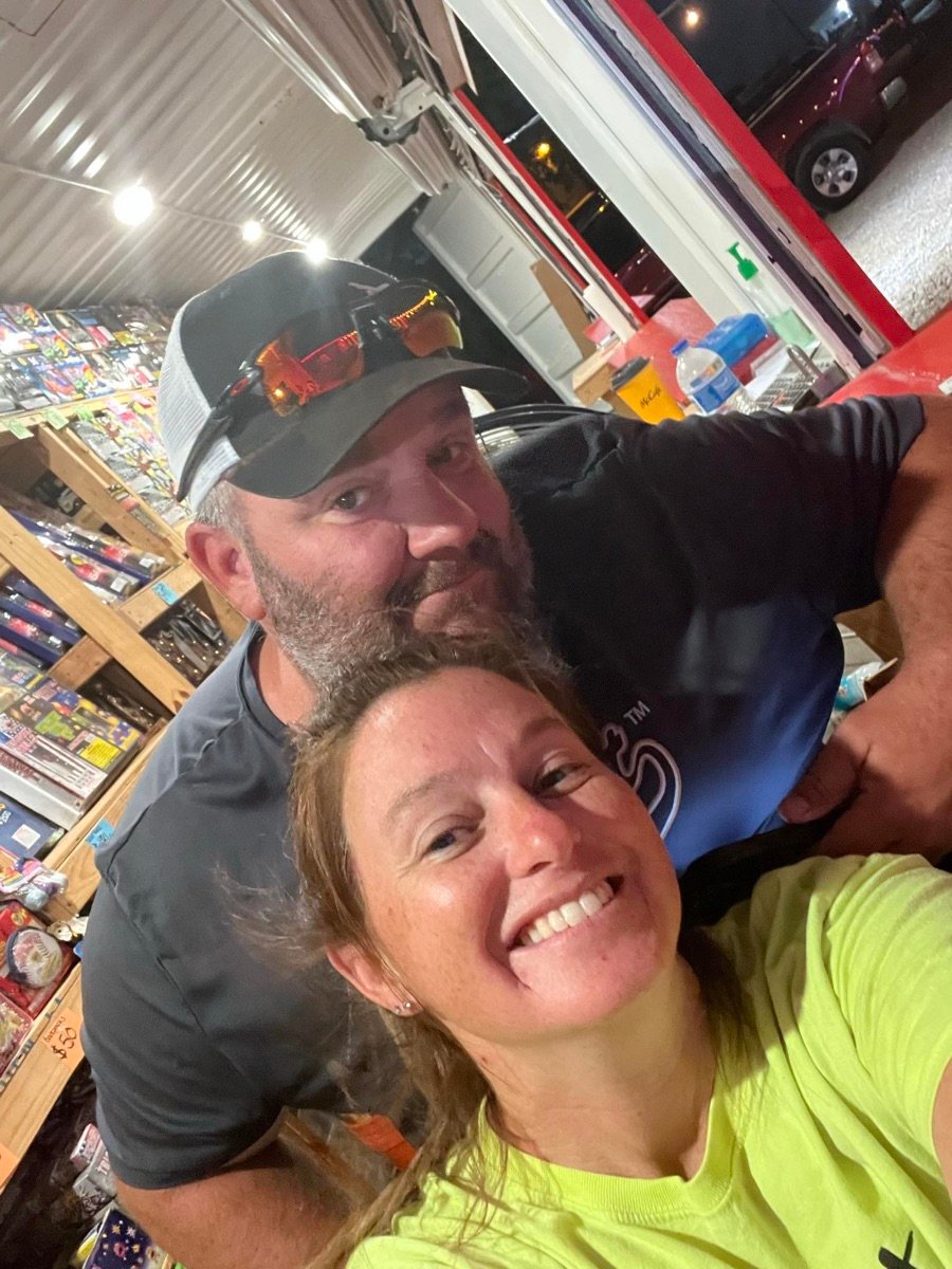 Brandon and Tami Foster at Patriot Fireworks DFW in Crowley, TX